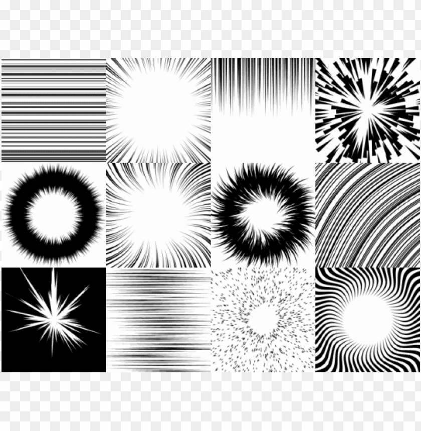 Manga transparent comic explosion or motion movement effect, vector anime  background. Manga zoom or velocity and speed fast splash lines, cartoon  frame with explode or superhero motion action Stock Vector | Adobe