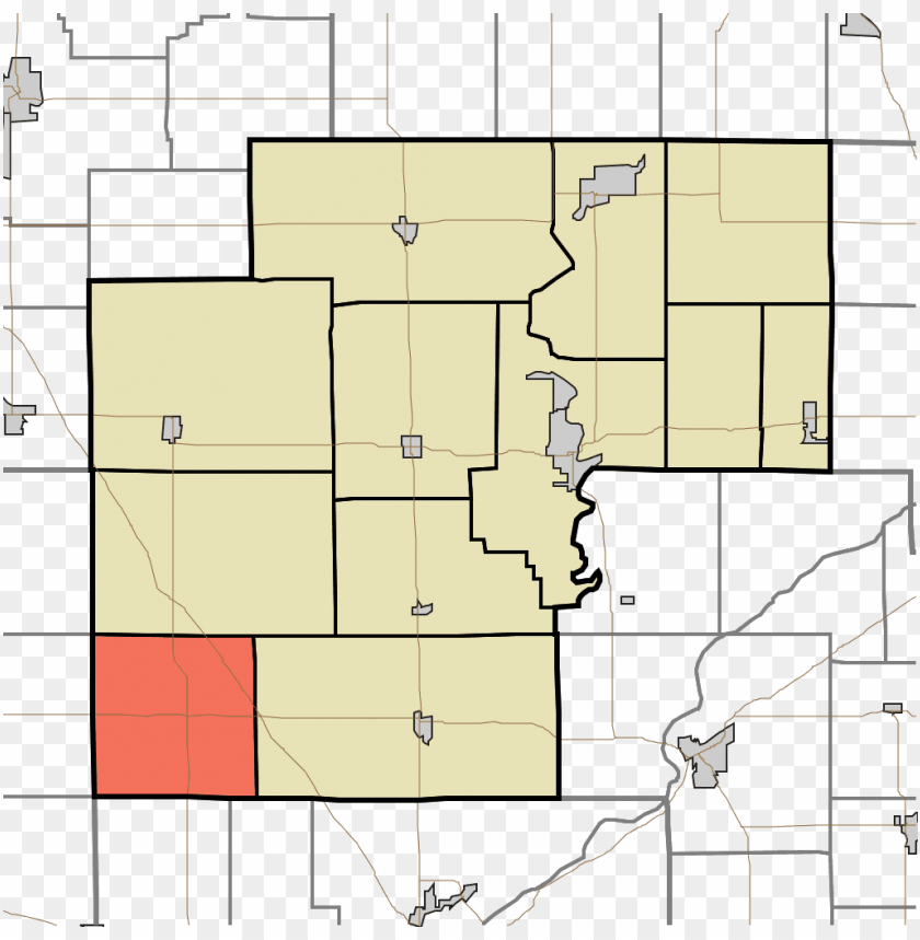 map highlighting round grove township white county diagram PNG transparent with Clear Background ID 384632
