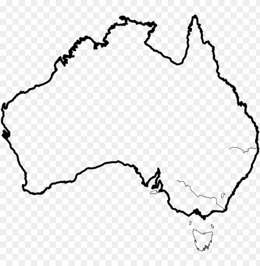 free PNG map of australia outline - a4 outline of australia PNG image with transparent background PNG images transparent