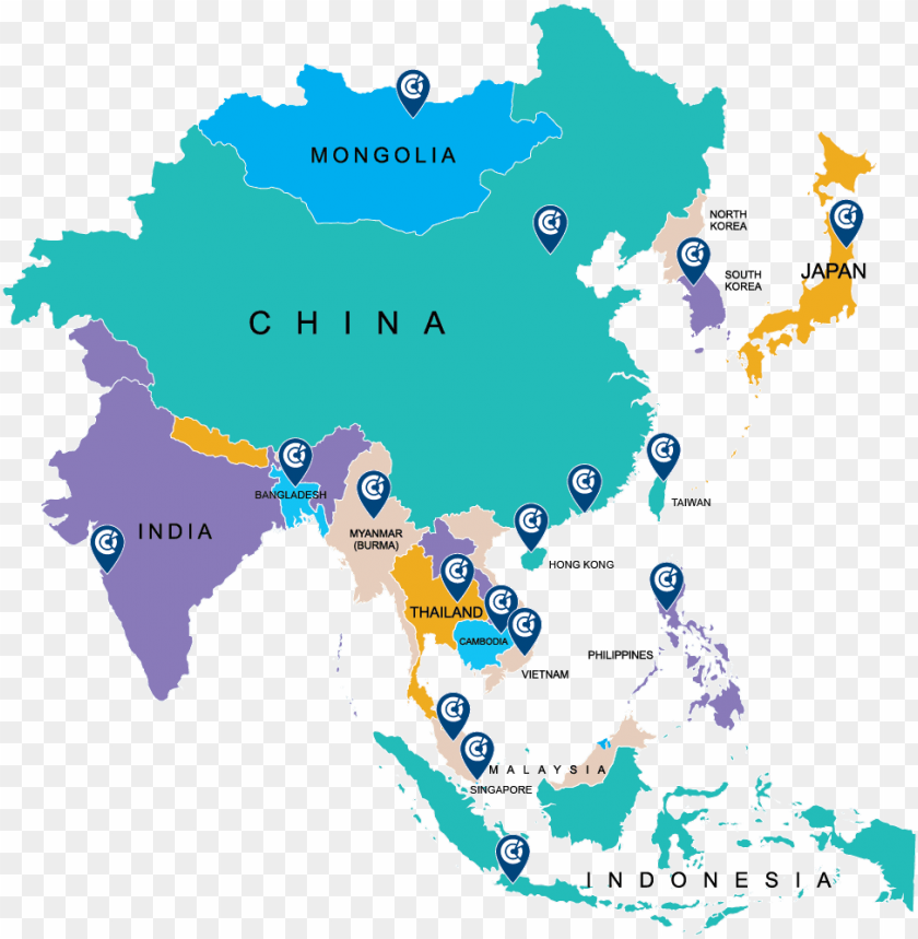 free PNG map of east asia - plan map of asia PNG image with transparent background PNG images transparent