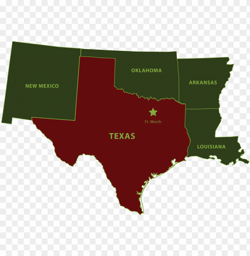 map of territory we work - texas oklahoma new mexico louisiana PNG image with transparent background@toppng.com