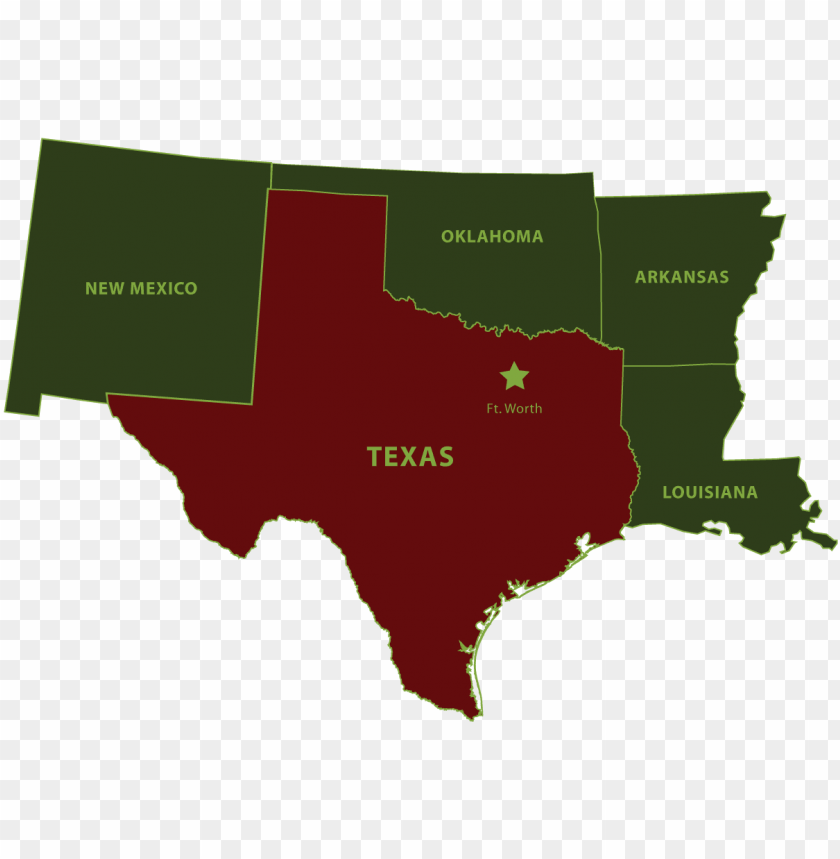 map of territory we work texas oklahoma new mexico louisiana PNG transparent with Clear Background ID 189178