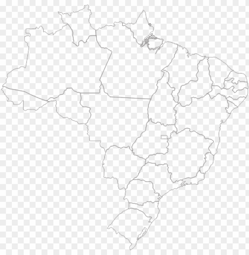 Mapa Do Brasil - Mapa Brasil Contorno PNG Transparent Background