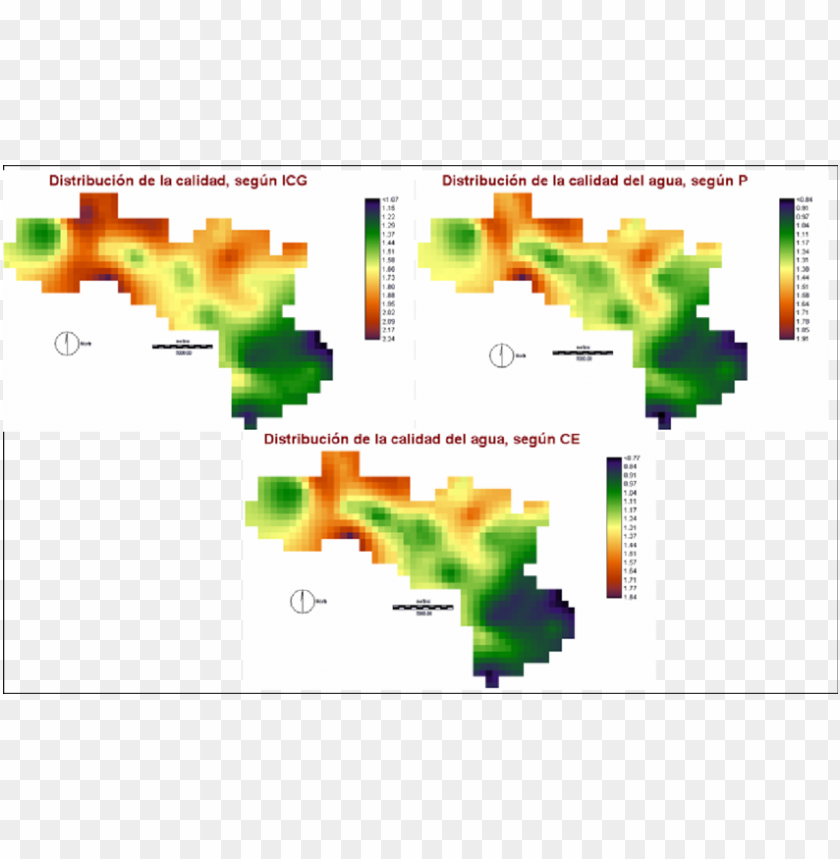 mapas de calidad del agua subterránea según cada índice PNG transparent with Clear Background ID 413563