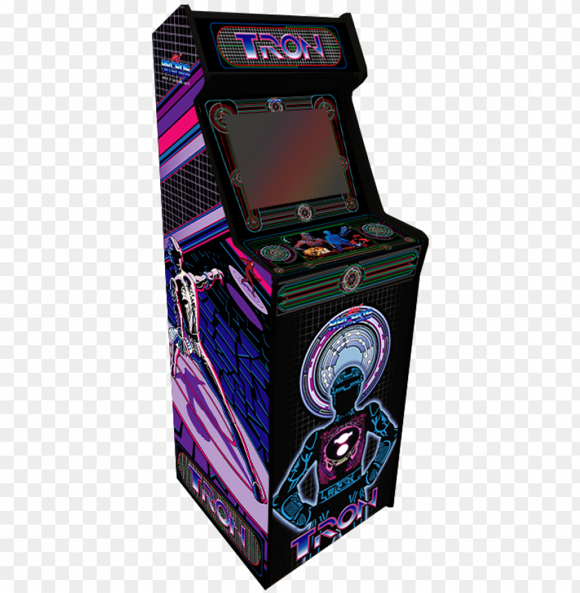 Maquina Arcade Tron Video Game Arcade Cabinet Png Image With