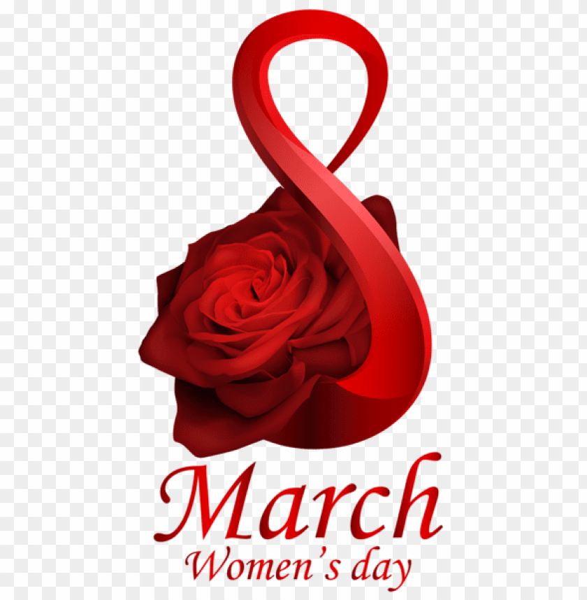 March 8 Womens Day With Rose Png Images Background -  Image ID Is 53320