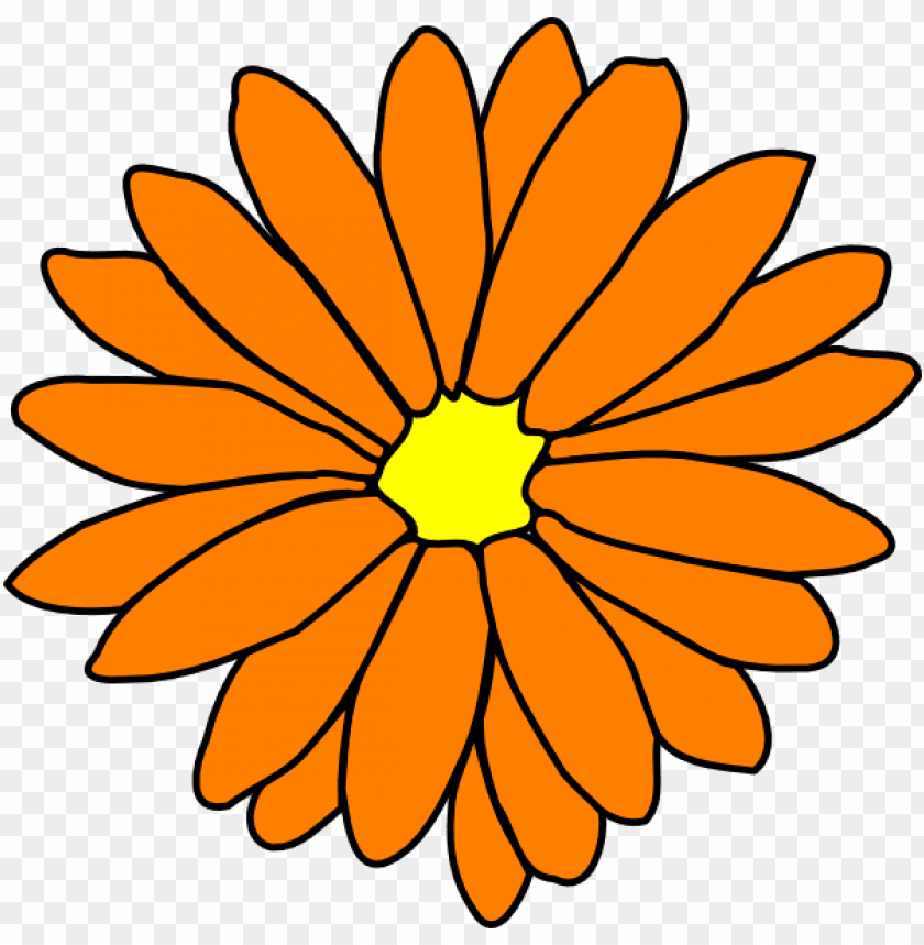 marigold flowers clipart 5 by christopher single flower coloring flower PNG transparent with Clear Background ID 198533