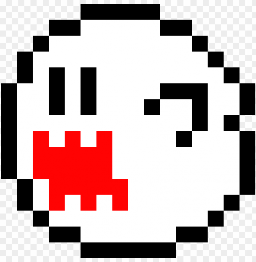 Mario Boo And Mushrooms - Boo Mario Bros Pixel PNG Transparent Background