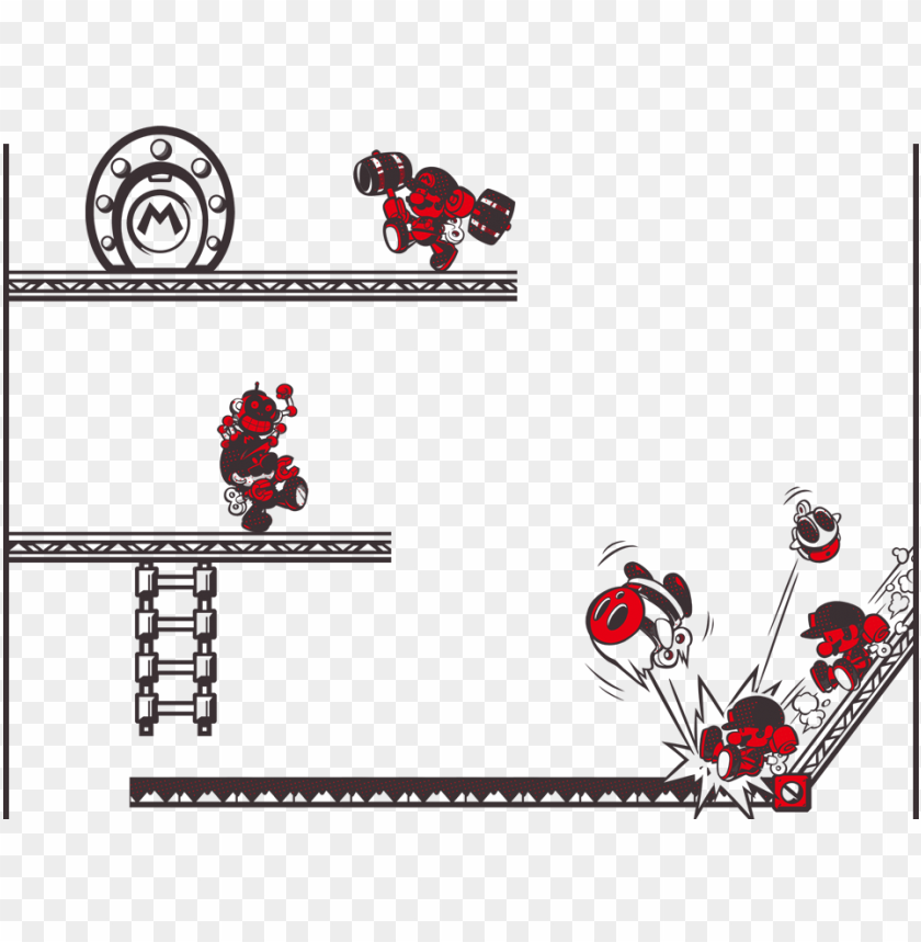 Mario Vs Donkey Kong - Cartoo PNG Transparent With Clear Background ID 443841