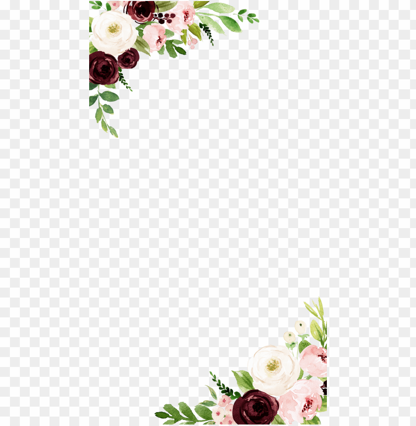 free PNG maroon amp ivory floral birthday birthday snapchat - floral maroon PNG image with transparent background PNG images transparent