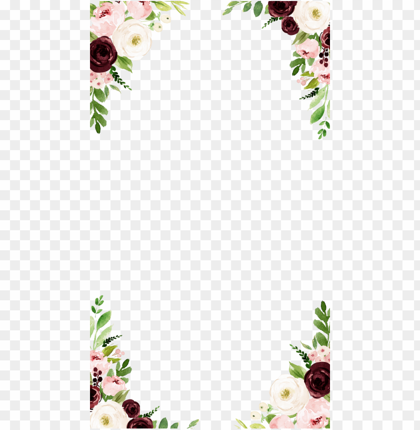 maroon floral wedding border transparent garden borders clipart PNG transparent with Clear Background ID 164127