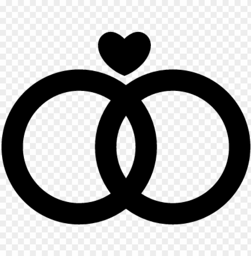 Download Marriage Rings Couple With A Heart Vector Wedding Rings Icon Png Image With Transparent Background Toppng