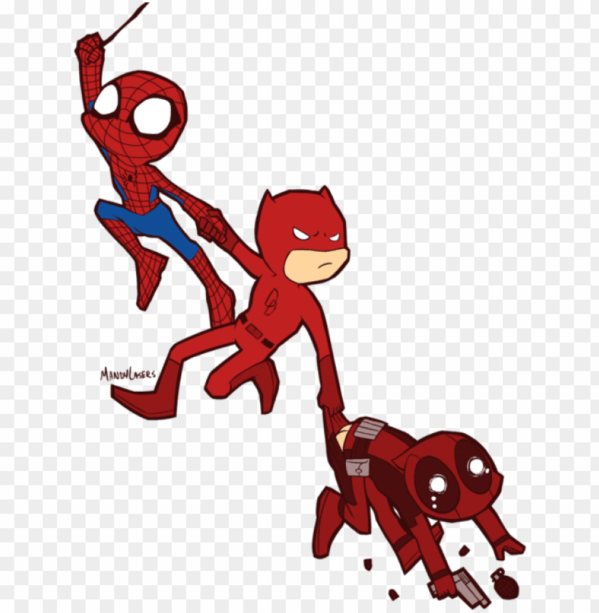 marvel daredevil clipart daredevil png - spiderman and deadpool clipart PNG image with transparent background@toppng.com