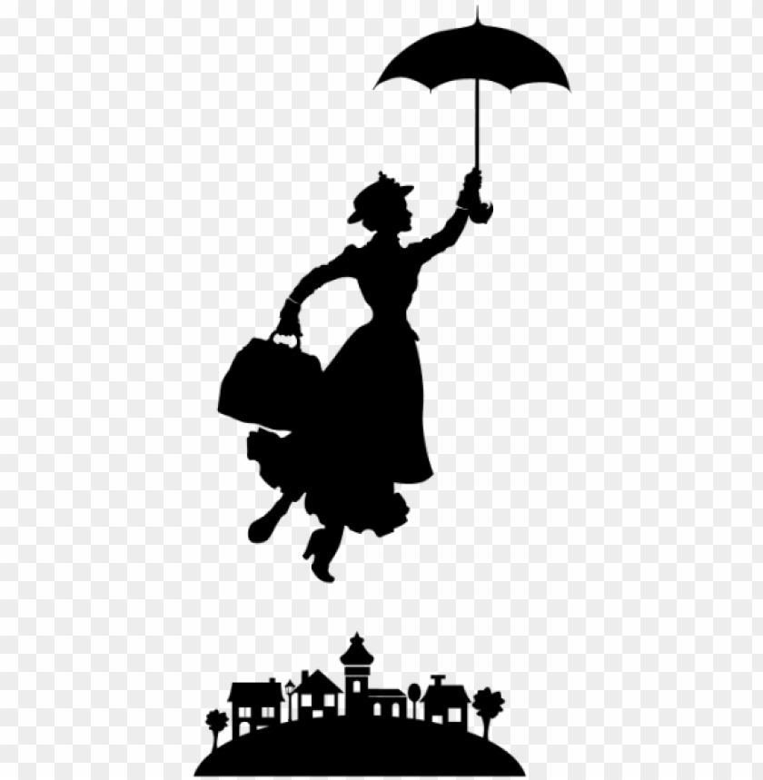 mary poppins umbrella png image free stock clipart mary poppins silhouette PNG transparent with Clear Background ID 168053