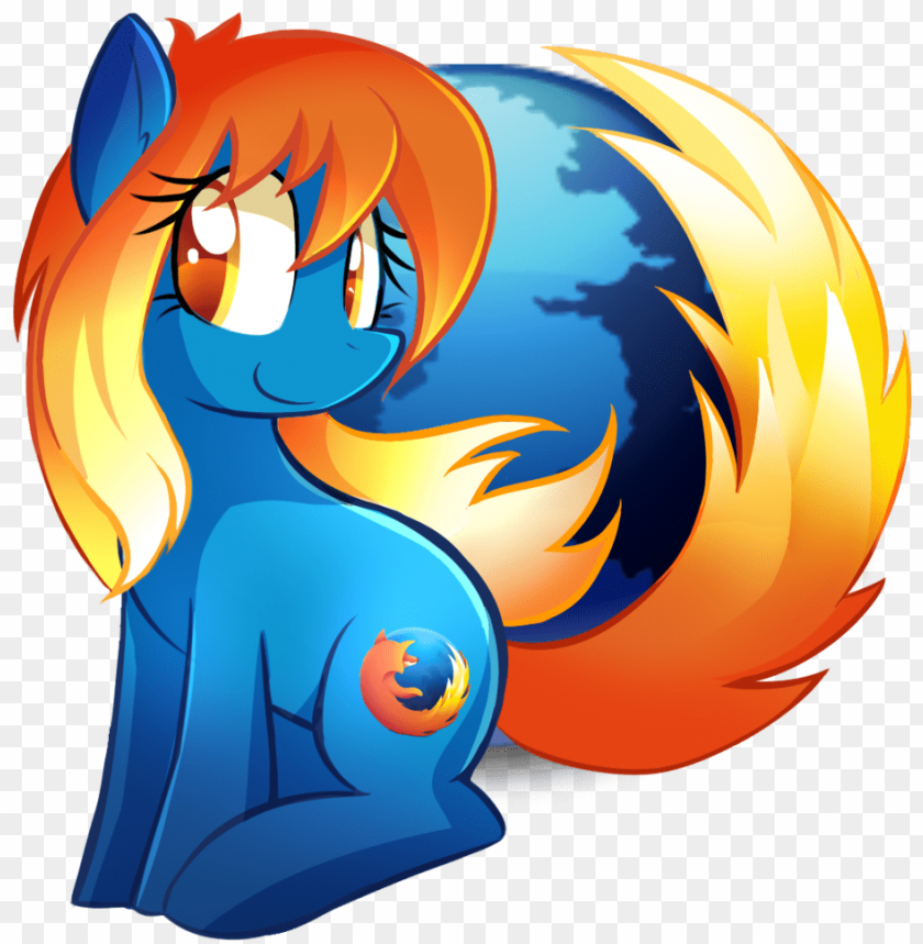 marytheechidna, browser ponies, firefox, oc, oc - firefox pony PNG image with transparent background@toppng.com