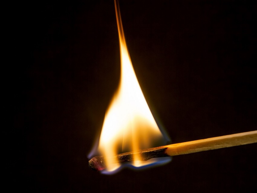 Match Fire Burning Flame Dark Png - Free PNG Images