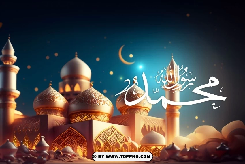 Mawlid Al-Nabi Muhammad Vector Graphics High-Quality Islamic Background