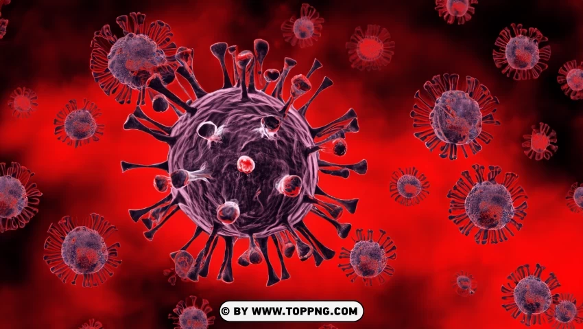 Medical Alert Illustrating Virus, Bacteria, and Cells in Background, EG-5 ,COVID-19, Marburg Virus, Virus