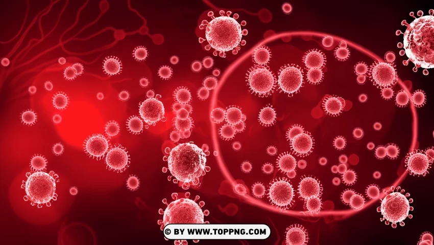 Medical Illustration with Virus, Bacteria, and Cells Poster Background, EG-5 ,COVID-19, Marburg Virus, Virus