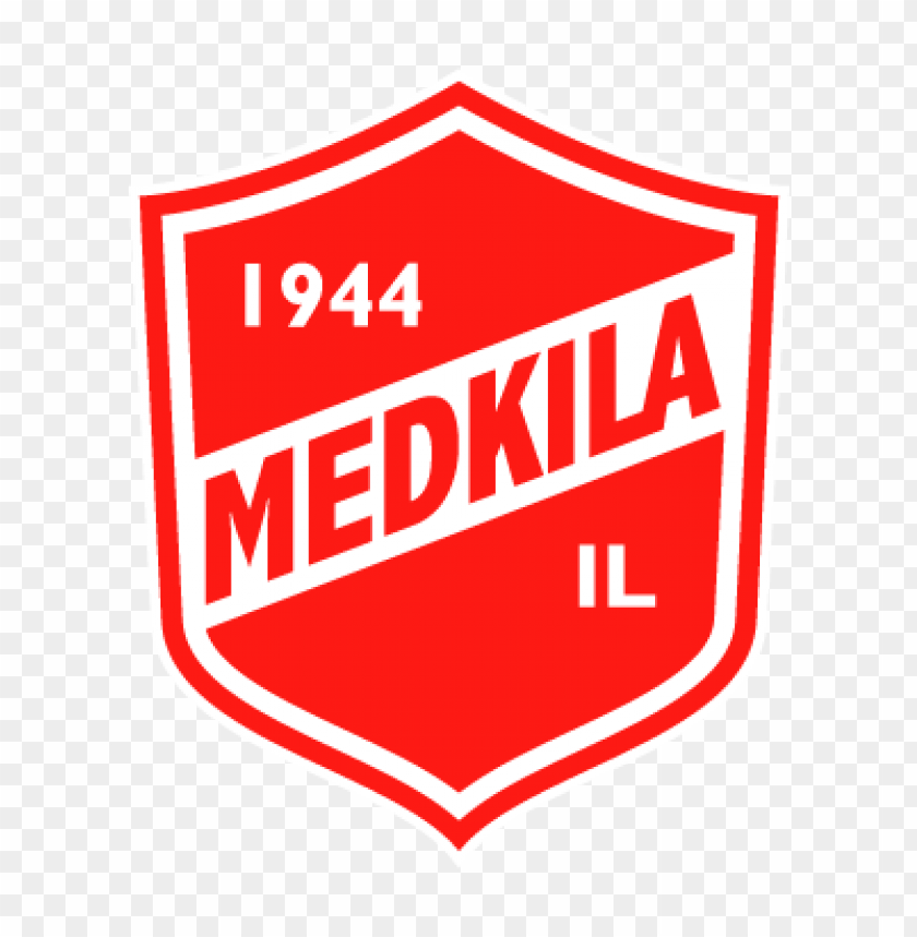 Medkila IL, sports club logo, red shield emblem, 1944 established, Norwegian football