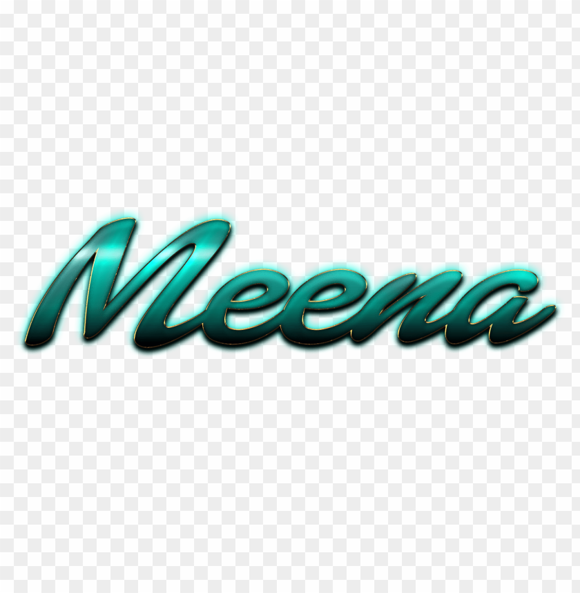 meena decorative name png PNG image with no background - Image ID 37632