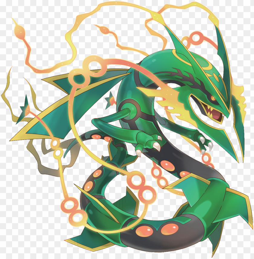 Pokemon Emerald Png , Png Download - Pokemon Mega Rayquaza Fan