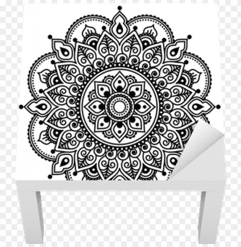 Voorkoms Mandala Henna Mehndi Temporary Tattoo Sticker For Women Size 6x4  inches 1 Pair : Amazon.in: Beauty