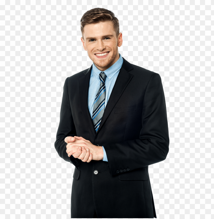 Transparent background PNG image of men in suit - Image ID 10586