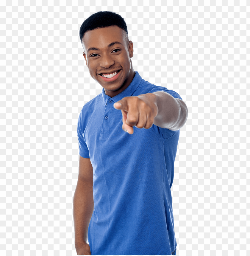 Transparent background PNG image of men pointing front - Image ID 18547