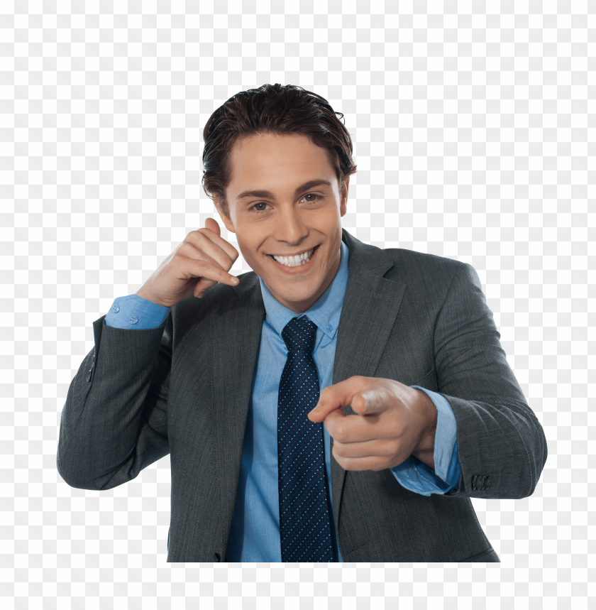 Transparent background PNG image of men pointing front - Image ID 19880