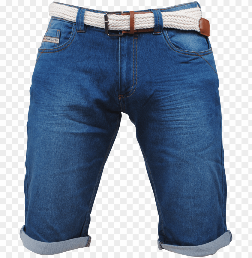 mens stretch jeans short with free belt pocket PNG transparent with Clear Background ID 373182