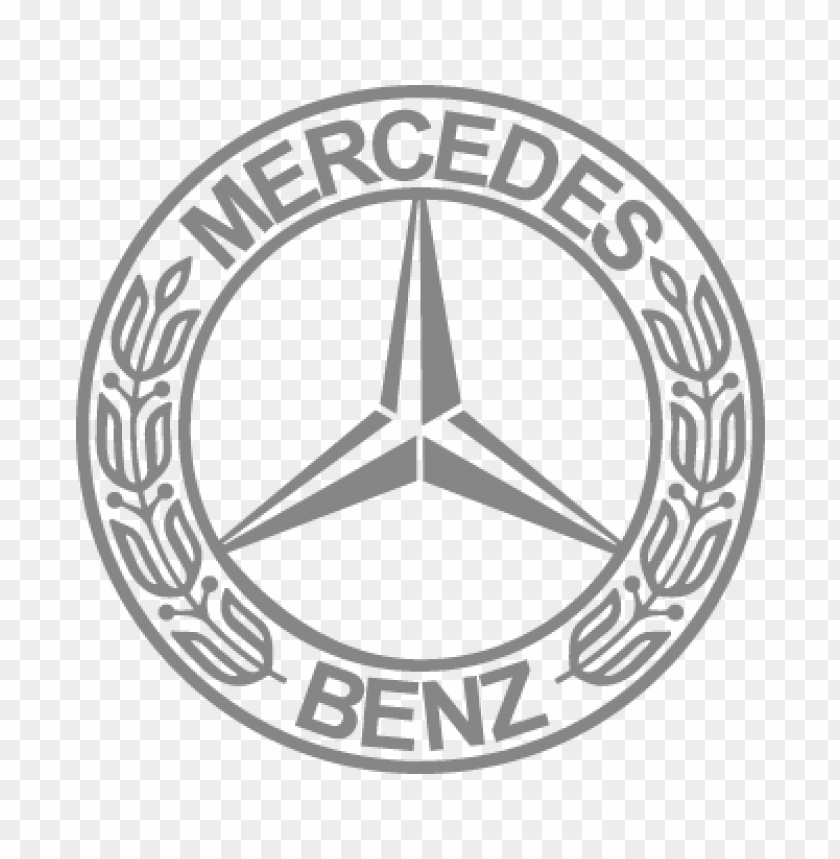 Mercedes Benz Laurel Wreath Vintage And Star Logo Vector - Mercedes Benz  Logo Drawing, HD Png Download , Transparent Png Image - PNGitem