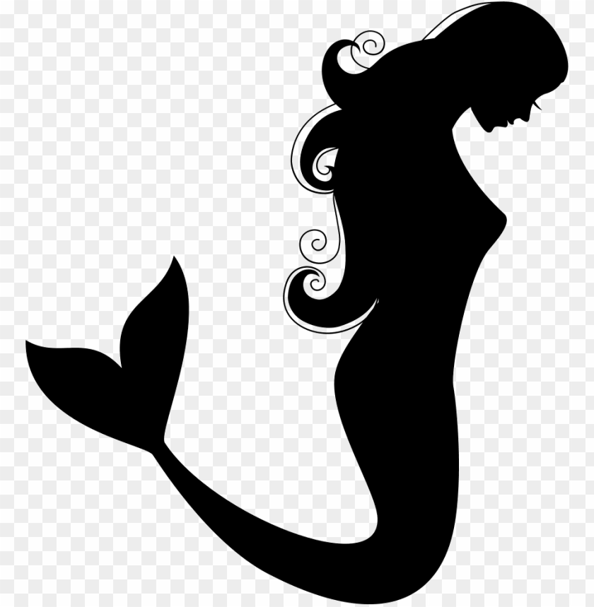 Mermaid Side View Silhouette Mermaid Silhouette Transparent Background Png Image With Transparent Background Toppng