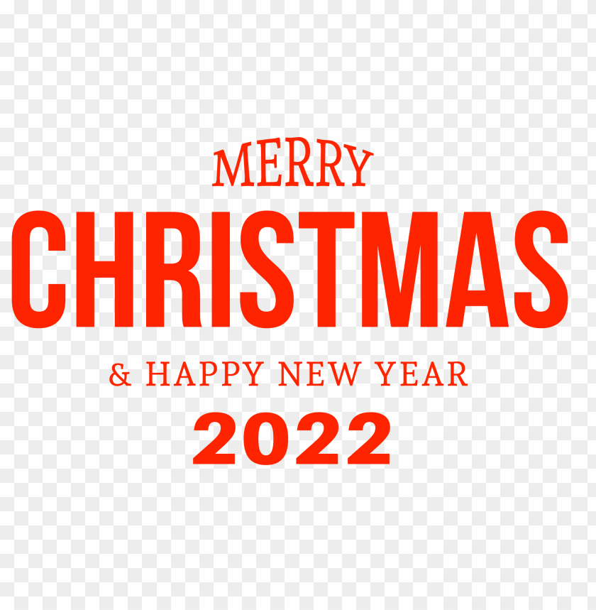 merry christmas happy new year 2022 red color PNG image with transparent  background | TOPpng