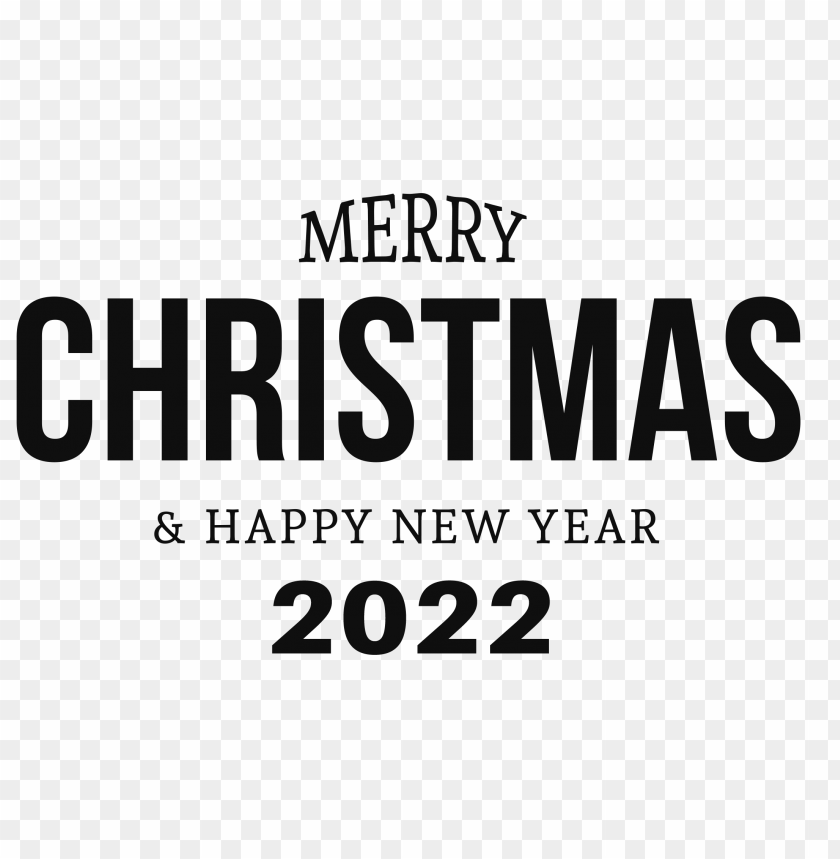 free PNG black text merry christmas happy new year 2022 PNG image with transparent background PNG images transparent
