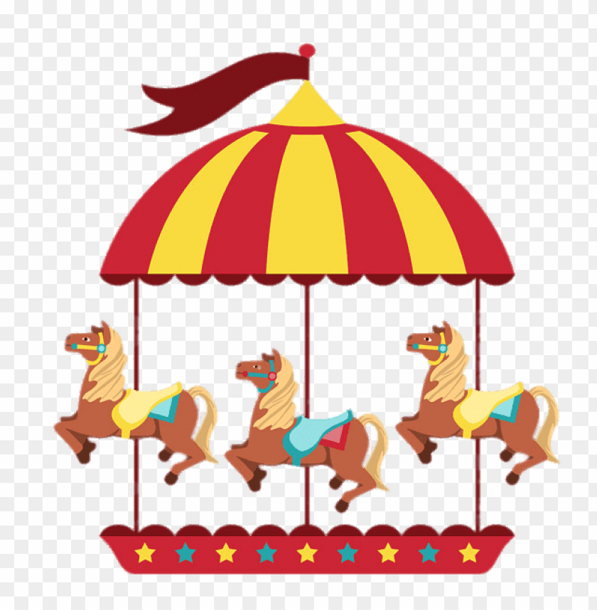 merry go round with three horses PNG transparent with Clear Background ID 118601