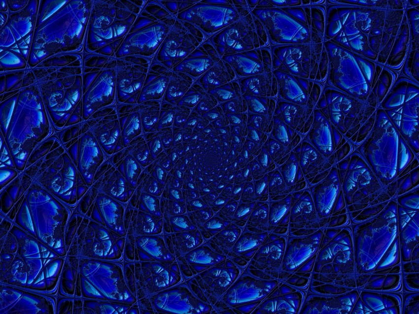 mesh, blue, rotation, fractal, shape