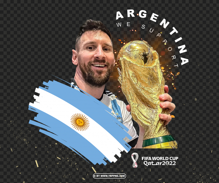  messi lifts the fifa world cup trophy for argentina png,2022 transparent png,world cup png file 2022,fifa world cup 2022,fifa 2022,sport,football png