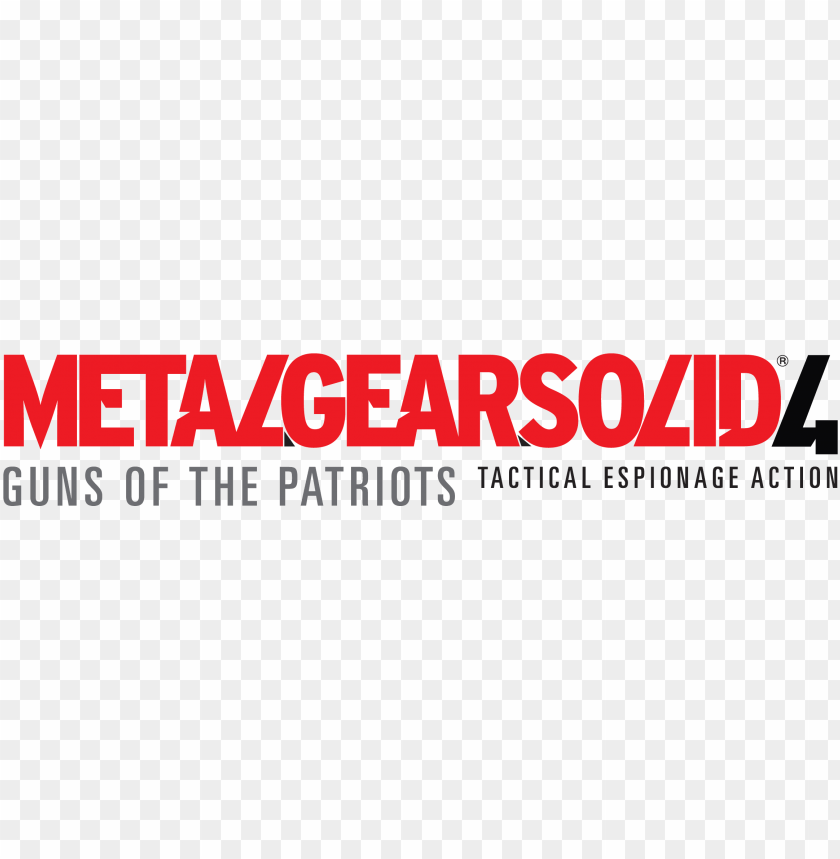 metal gear solid 4 logo PNG transparent with Clear Background ID 282458