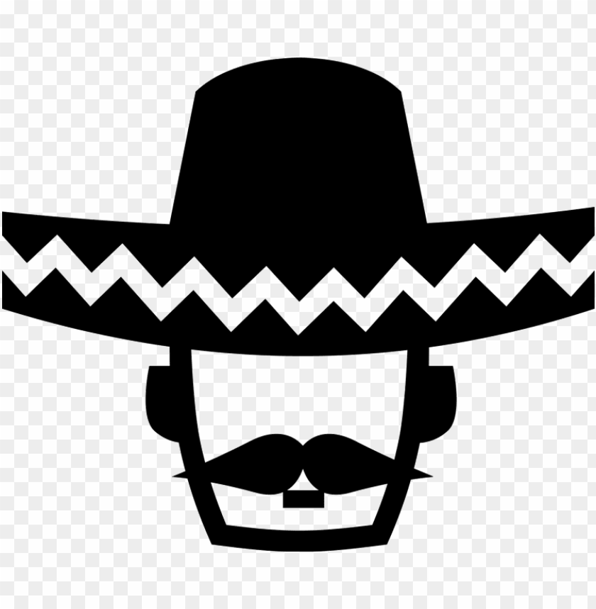 Mexican Man Wearing Sombrero Rubber Stamp - Mexican Man With Sombrero Clipart PNG Image With Transparent Background