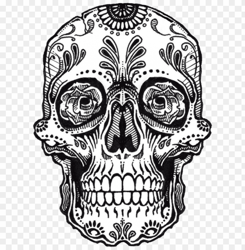 mexican skull art tumblr for kids - mens sugar skull tattoos PNG image with  transparent background | TOPpng
