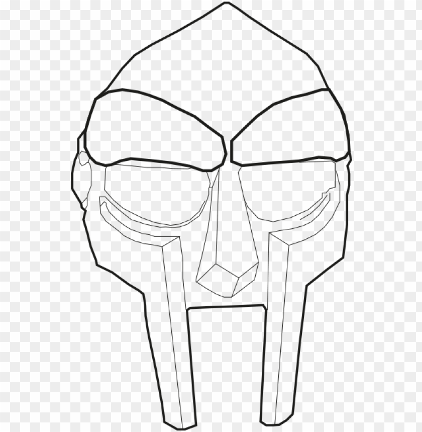 Mf Doom Mask Drawing Black And White PNG Image With Transparent 