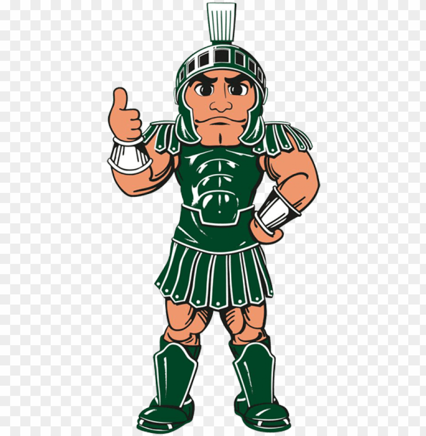 Michigan State Spartans Render Logo Msu Sparty Cartoo Png Image With Transparent Background Toppng