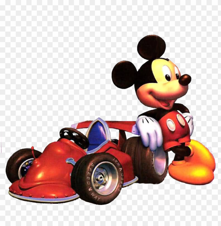Mickey Clipart Race Car Mickey Speedway Usa Kart Png Image With