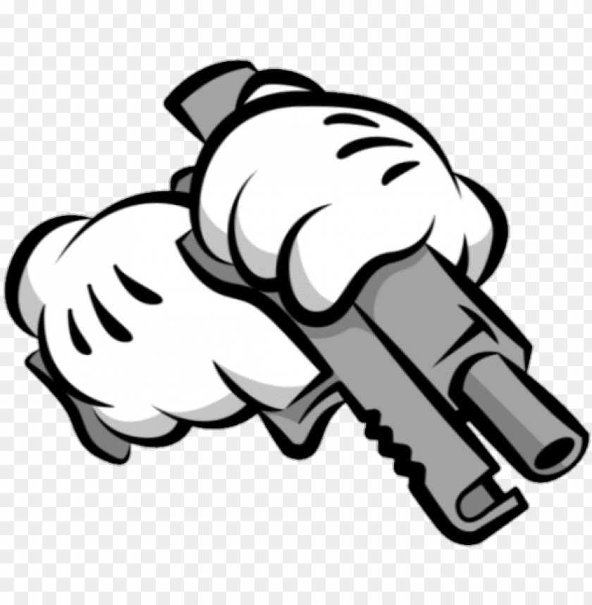 mickey mouse hand with gun PNG transparent with Clear Background ID 82995