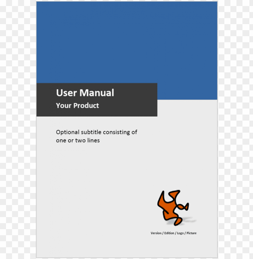 microsoft word cover page user manual template PNG image with