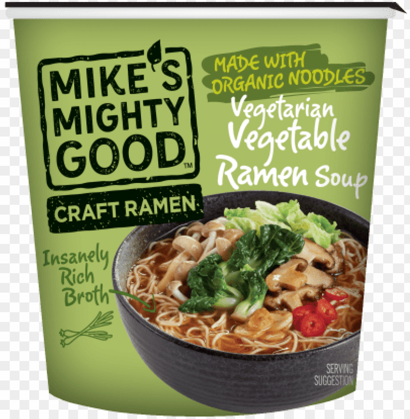 mikes mighty good vegetarian vegetable ramen cup 17oz PNG transparent with Clear Background ID 79517