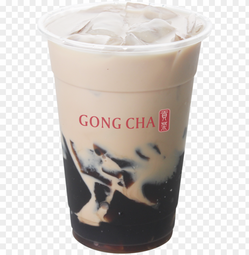 free PNG milk tea with herbal jelly - gong cha milk tea with herbal jelly PNG image with transparent background PNG images transparent