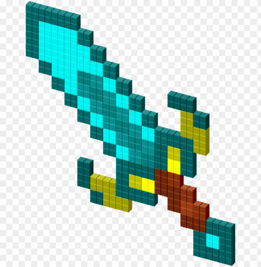 Pixel Art Minecraft Rainbow Sword
