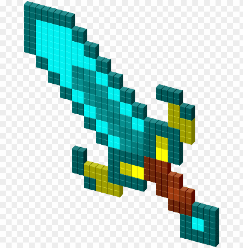 Minecraft Swords Png - Transparent Minecraft Enchanted Diamond